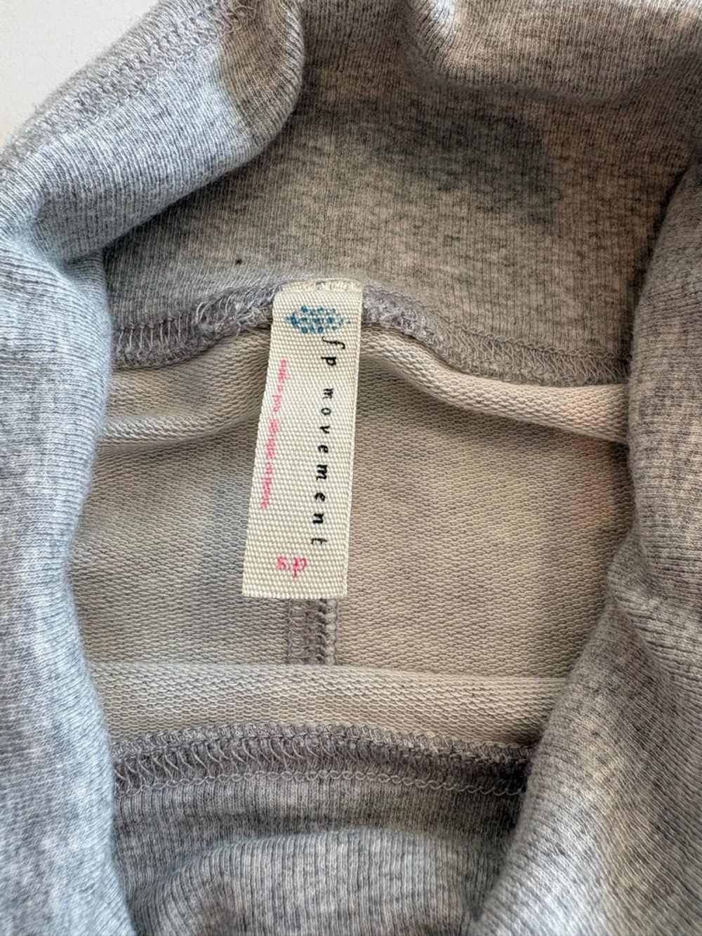 Free People Movement Gray Lara Pullover Mock Neck Sweater Small - Picture 5 of 8